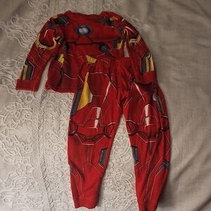 Disney/Marvel Iron Man, Kids Red Superhero Pajama Long Sleeve Set, Size 5T